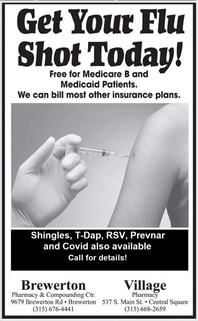 stop in and get your immunizations, no appointment necessary