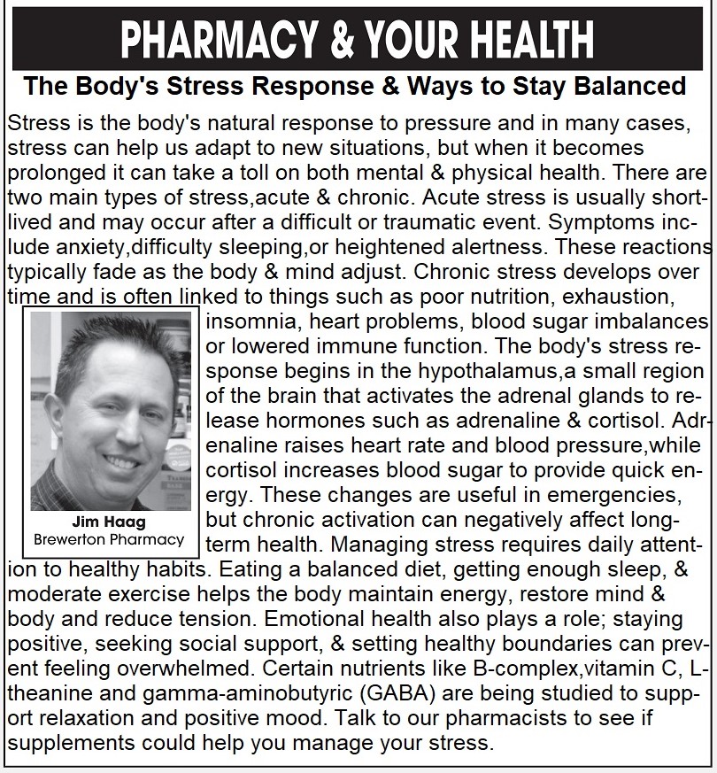 Pharmacy & Your Health: The Body's Stress Response and Ways to Stay Balanced...