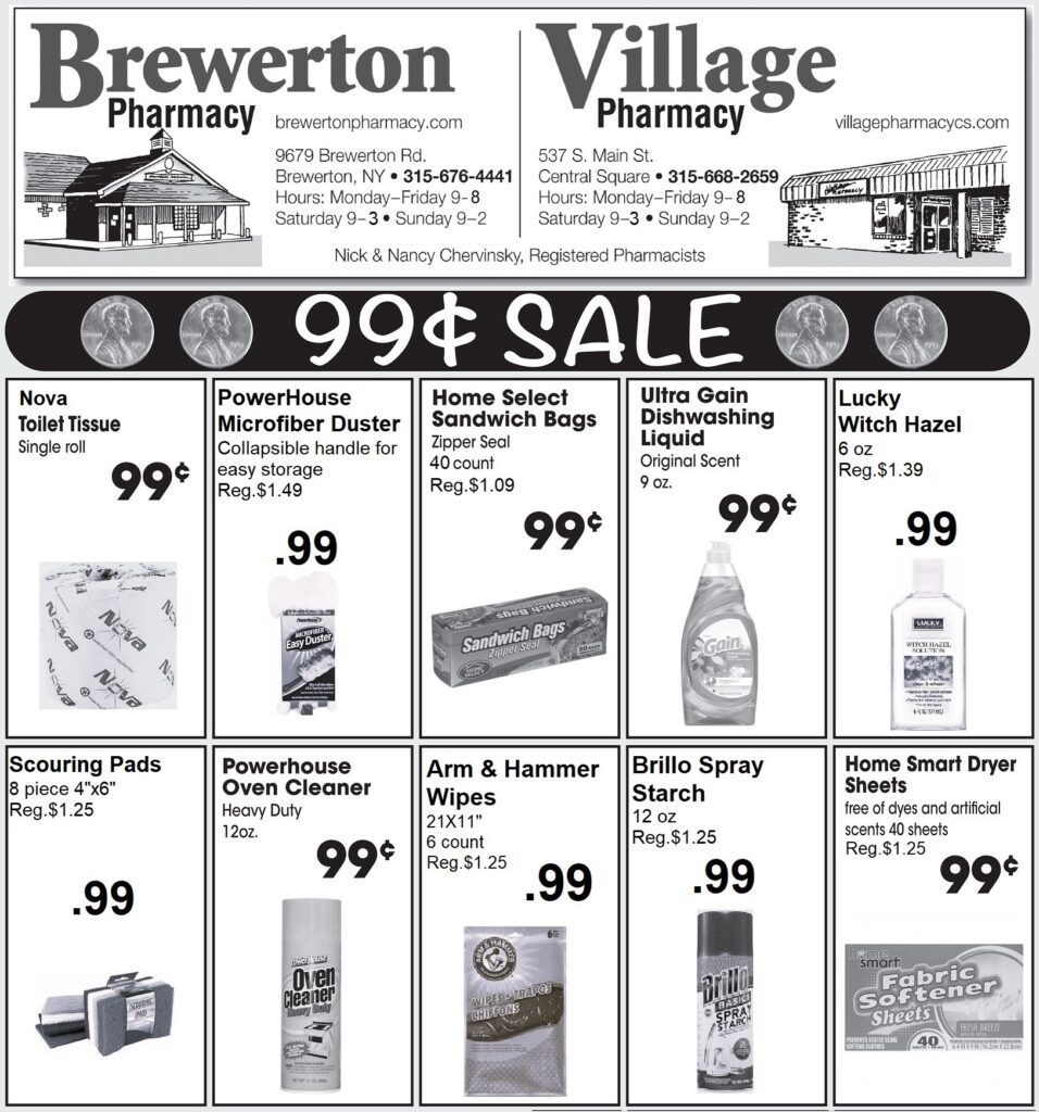 Select items 99 cents all week long