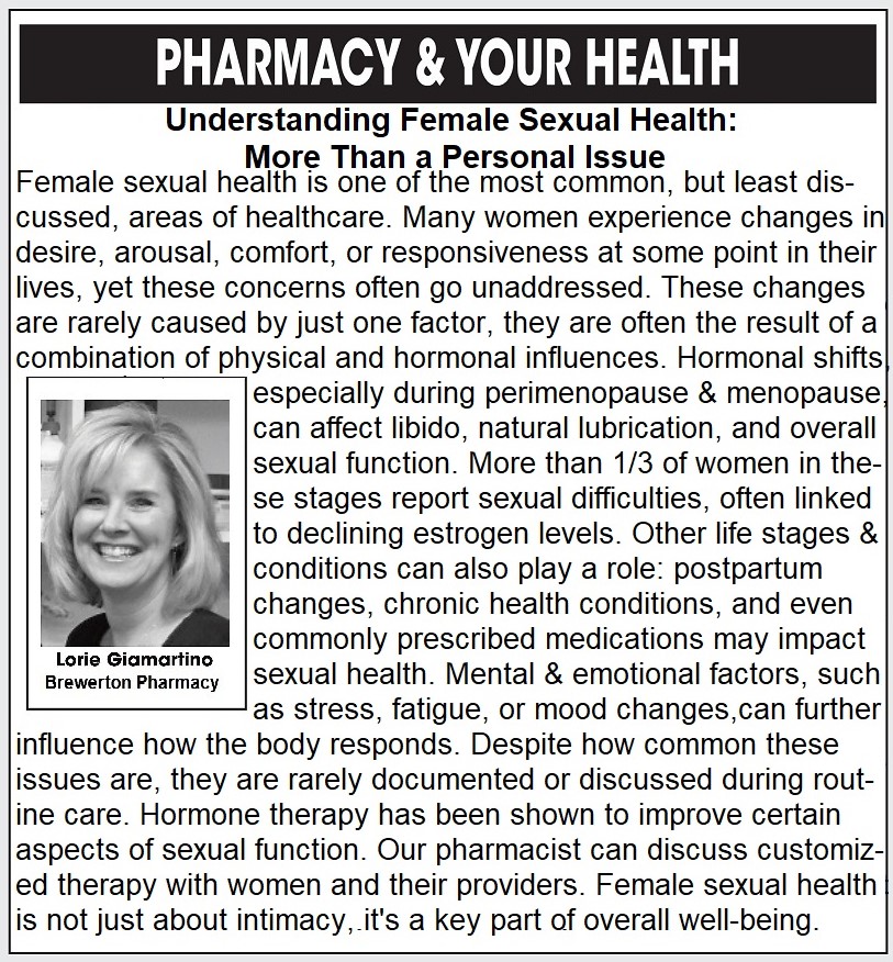 Understanding Female Sexual Health-More Than a Personal Issue...
