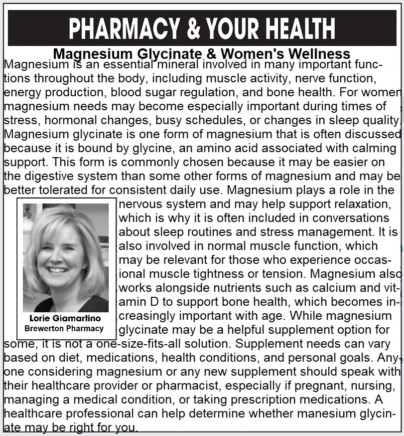 Pharmacy & Your Health: Magnesium Glycinate and Women's Wellness...